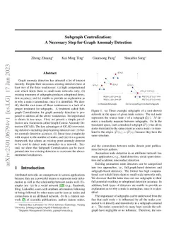 Subgraph Centralization: A Necessary Step for Graph Anomaly Detection