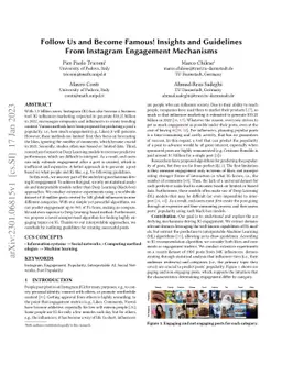 Follow Us and Become Famous! Insights and Guidelines From Instagram
  Engagement Mechanisms