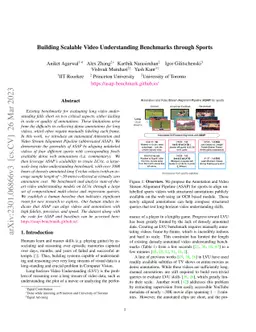 Building Scalable Video Understanding Benchmarks through Sports