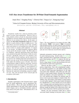 SAT: Size-Aware Transformer for 3D Point Cloud Semantic Segmentation