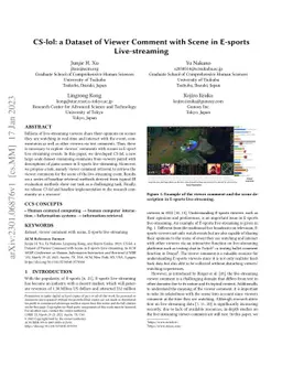 CS-lol: a Dataset of Viewer Comment with Scene in E-sports
  Live-streaming