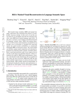RILS: Masked Visual Reconstruction in Language Semantic Space