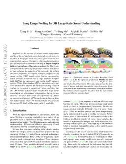 Long Range Pooling for 3D Large-Scale Scene Understanding