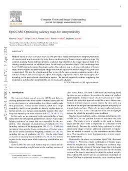 Opti-CAM: Optimizing saliency maps for interpretability