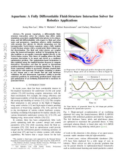 Aquarium: A Fully Differentiable Fluid-Structure Interaction Solver for
  Robotics Applications