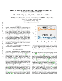 Large Deviations for Classification Performance Analysis of Machine
  Learning Systems
