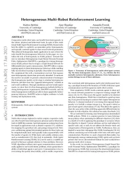Heterogeneous Multi-Robot Reinforcement Learning