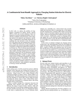 A Combinatorial Semi-Bandit Approach to Charging Station Selection for
  Electric Vehicles