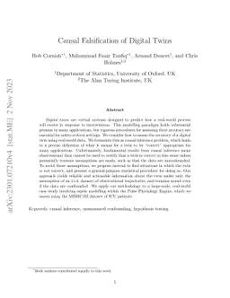 Causal Falsification of Digital Twins