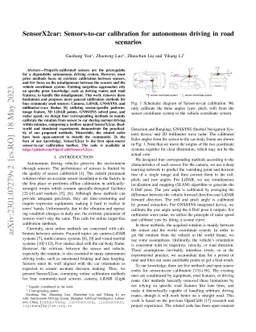 SensorX2car: Sensors-to-car calibration for autonomous driving in road
  scenarios