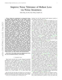 Improve Noise Tolerance of Robust Loss via Noise-Awareness