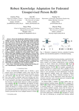 Robust Knowledge Adaptation for Federated Unsupervised Person ReID