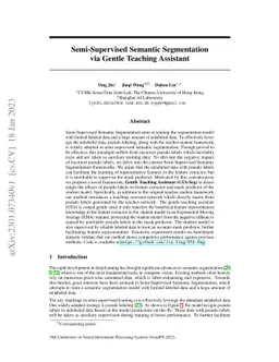 Semi-Supervised Semantic Segmentation via Gentle Teaching Assistant
