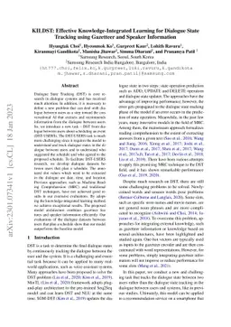 KILDST: Effective Knowledge-Integrated Learning for Dialogue State
  Tracking using Gazetteer and Speaker Information