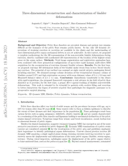Three-dimensional reconstruction and characterization of bladder
  deformations