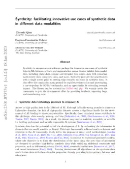 Synthcity: facilitating innovative use cases of synthetic data in
  different data modalities