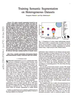 Training Semantic Segmentation on Heterogeneous Datasets