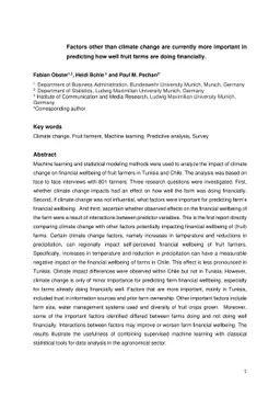 Factors other than climate change are currently more important in
  predicting how well fruit farms are doing financially