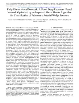 Fully Elman Neural Network: A Novel Deep Recurrent Neural Network
  Optimized by an Improved Harris Hawks Algorithm for Classification of
  Pulmonary Arterial Wedge Pressure