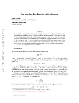 Learning-Rate-Free Learning by D-Adaptation