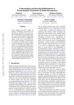Understanding and Detecting Hallucinations in Neural Machine Translation
  via Model Introspection