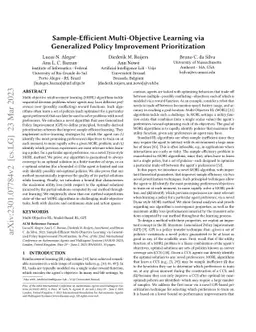 Sample-Efficient Multi-Objective Learning via Generalized Policy
  Improvement Prioritization