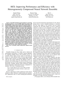 HCE: Improving Performance and Efficiency with Heterogeneously
  Compressed Neural Network Ensemble