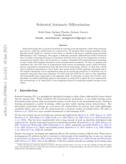 Federated Automatic Differentiation
