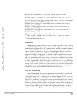 Measuring uncertainty in human visual segmentation