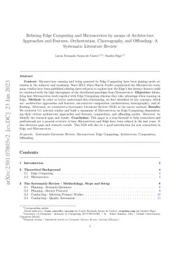 Relating Edge Computing and Microservices by means of Architecture
  Approaches and Features, Orchestration, Choreography, and Offloading: A
  Systematic Literature Review