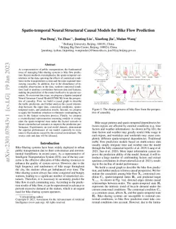 Spatio-temporal neural structural causal models for bike flow prediction