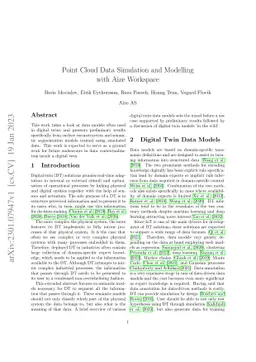 Point Cloud Data Simulation and Modelling with Aize Workspace