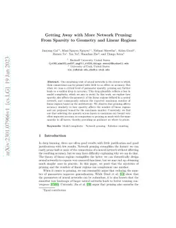 Getting Away with More Network Pruning: From Sparsity to Geometry and
  Linear Regions