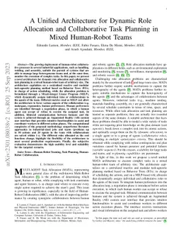 A Unified Architecture for Dynamic Role Allocation and Collaborative
  Task Planning in Mixed Human-Robot Teams