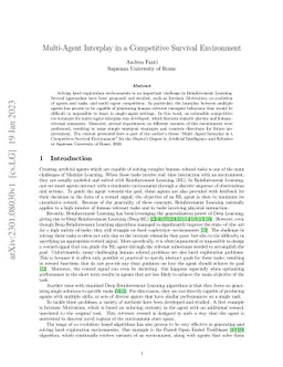Multi-Agent Interplay in a Competitive Survival Environment