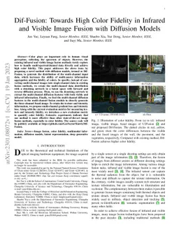 Dif-Fusion: Towards High Color Fidelity in Infrared and Visible Image
  Fusion with Diffusion Models
