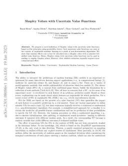 Shapley Values with Uncertain Value Functions