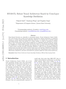 RNAS-CL: Robust Neural Architecture Search by Cross-Layer Knowledge
  Distillation