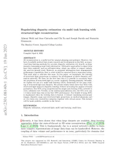 Regularising disparity estimation via multi task learning with
  structured light reconstruction
