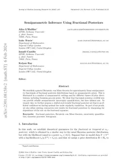 Semiparametric inference using fractional posteriors