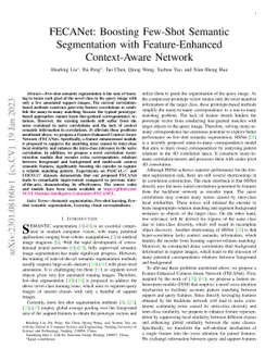 FECANet: Boosting Few-Shot Semantic Segmentation with Feature-Enhanced
  Context-Aware Network