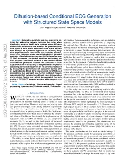 Diffusion-based Conditional ECG Generation with Structured State Space
  Models