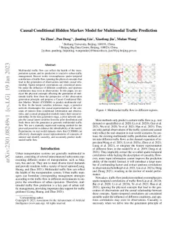 Causal conditional hidden Markov model for multimodal traffic prediction