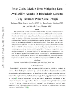 Polar Coded Merkle Tree: Mitigating Data Availability Attacks in
  Blockchain Systems Using Informed Polar Code Design