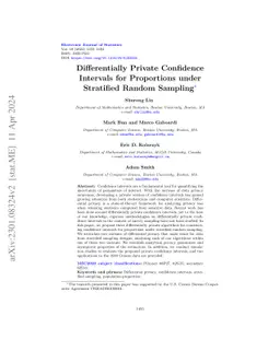 Differentially Private Confidence Intervals for Proportions under
  Stratified Random Sampling