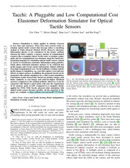 Tacchi: A Pluggable and Low Computational Cost Elastomer Deformation
  Simulator for Optical Tactile Sensors