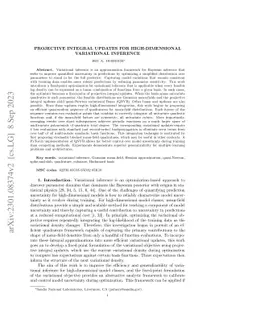 Projective Integral Updates for High-Dimensional Variational Inference