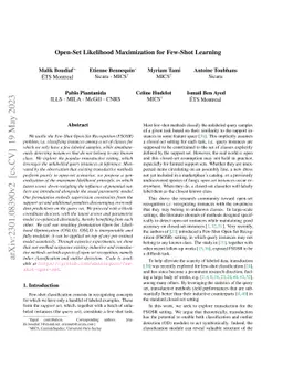 Open-Set Likelihood Maximization for Few-Shot Learning