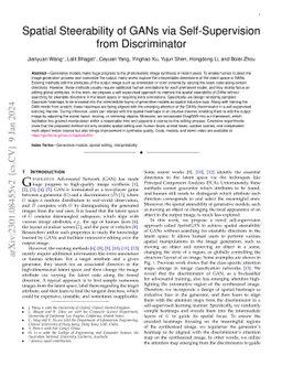 Spatial Steerability of GANs via Self-Supervision from Discriminator