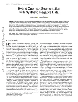 Hybrid Open-set Segmentation with Synthetic Negative Data